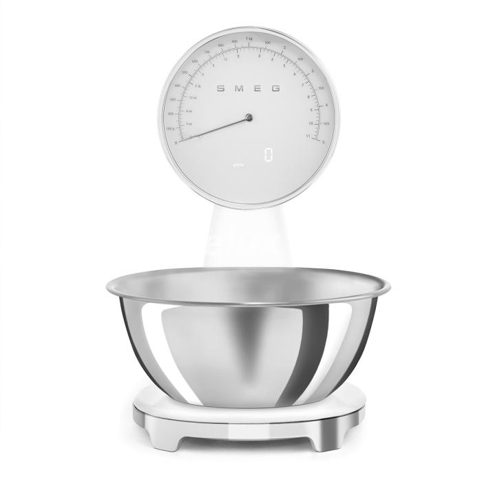 Analoog/digitaal köögikaal Smeg, valge