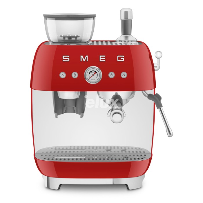 Espresso kohvimasin kohviveskiga Smeg, 50`ndate stiil, punane